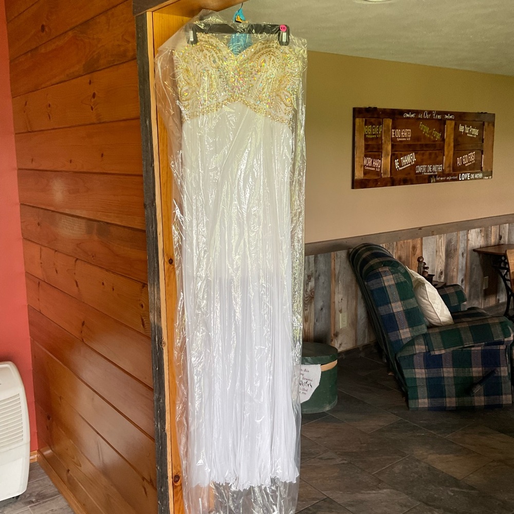 Strapless prom dress